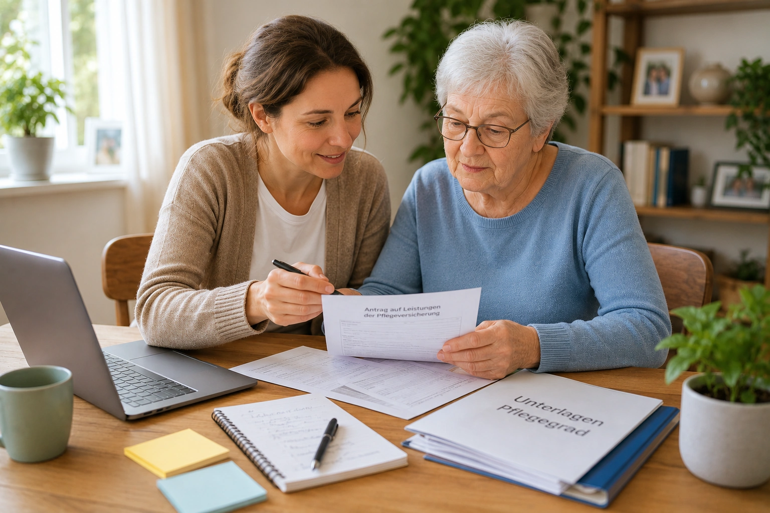 Pflegegrad-Antrag wird digital vorbereitet